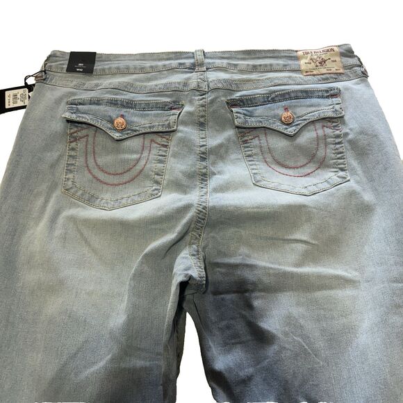 TRUE RELIGION JOEY MID RISE BIG T FLARE JEAN SIZE 42 - Picture 1 of 15